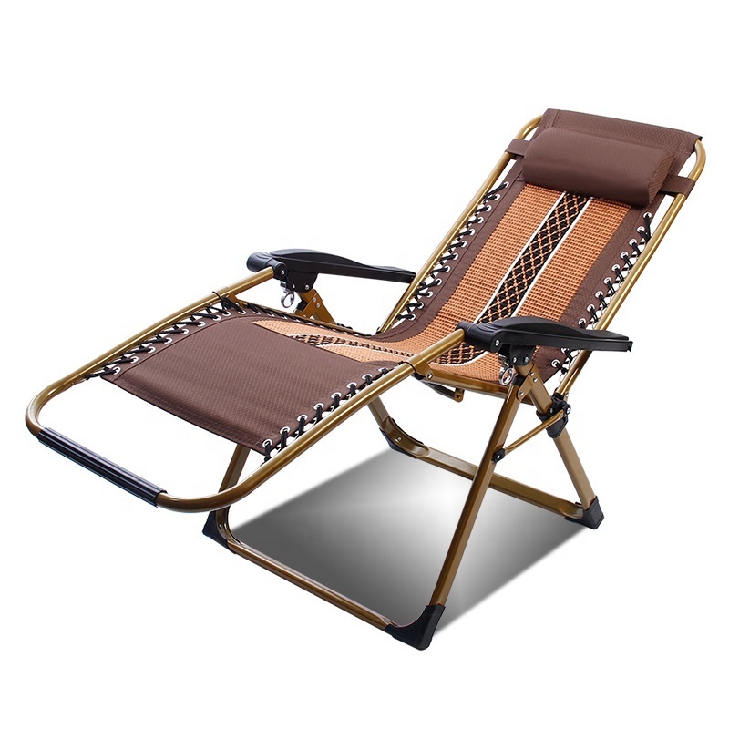 Outdoor Patio Folding Camping Reclining Portable Zero Gravity Lounge Chairs Pool Beach Lawn Recliner