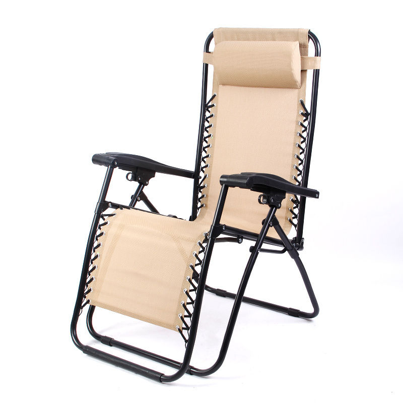 Outdoor Patio Garden Camping Foldable Portable Chaise Folding Zero Gravity Sun Recliner Lounge Chair