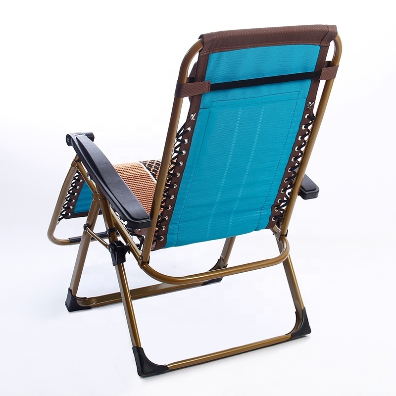 Outdoor Garden Patio Lounge Folding Reclining Beach Chair Folding Zero Gravity Lounge Chair Sun Lounger