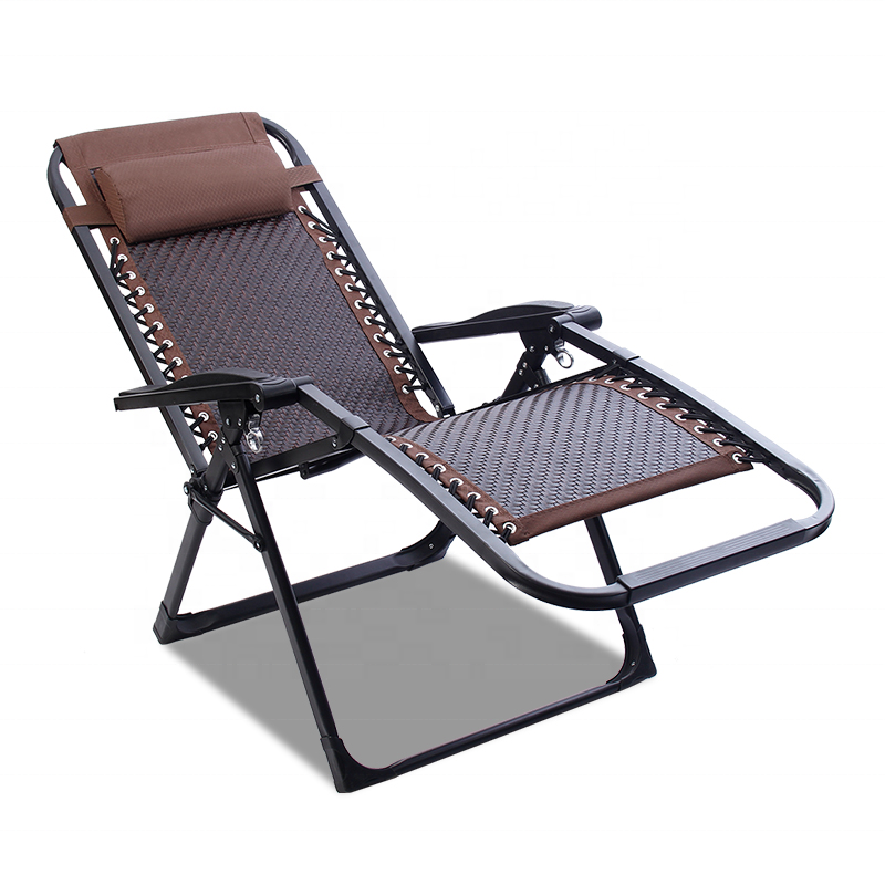 2023 Hot Selling Outdoor portable steel folding reclining zero gravity beach garden chaise lounge