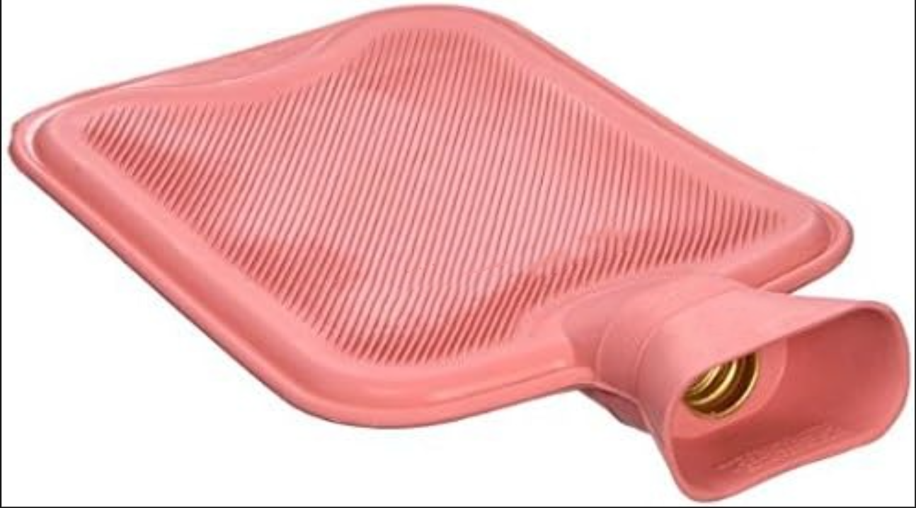 Hot Water Bottles, Natural Rubber -BPA Free- Durable Hot Water Bag for Hot Compress and Heat Therapy, Pain Relief Heating Pad