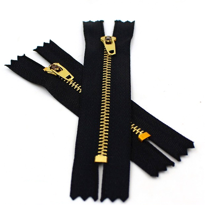 Good Quality 45YG 4YG 5YG Slider Brass Metal Zipper for Jeans Custom length Multipie Colors Tape Garment Zipper