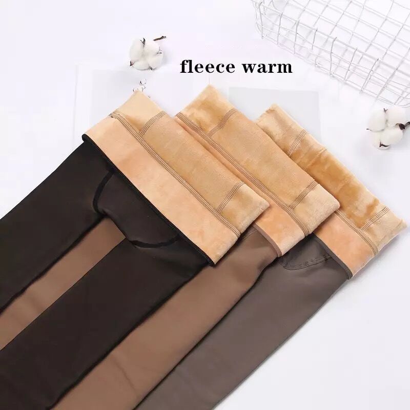 Hot Selling Winter Thick Thermal Fuzzy Leggings Plus Size Sexy Fake Transparent Cashmere Warm Women Leggings