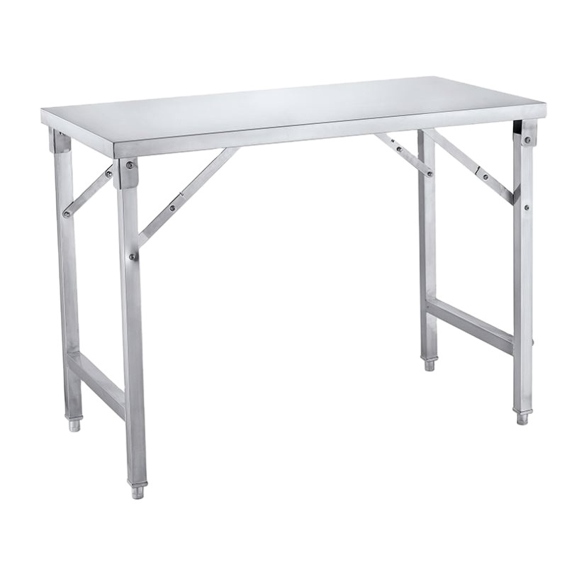 Kitchen Equipment Square Tube Portable Work Bench Stainless Steel Folding Table