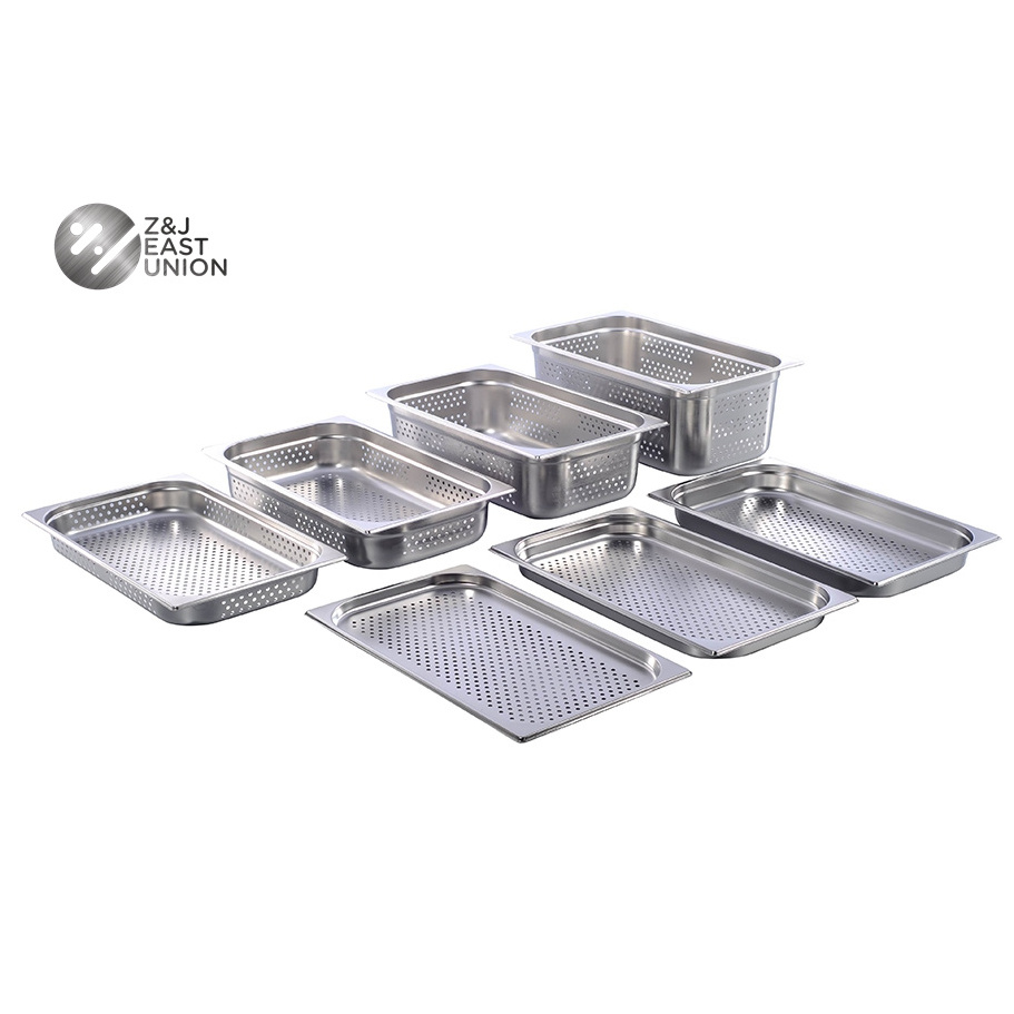 1/1 Stainless Steel Hotel Ice Cream Gastronorm Food Containers GN Pan For Restaurant Kitchen