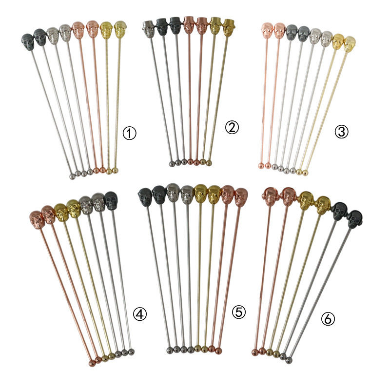 ZJ Custom Stainless Steel Cutlery Set Swizzle Sticks Spoon Cocktail Coffee Mixing Stirrers For Bar