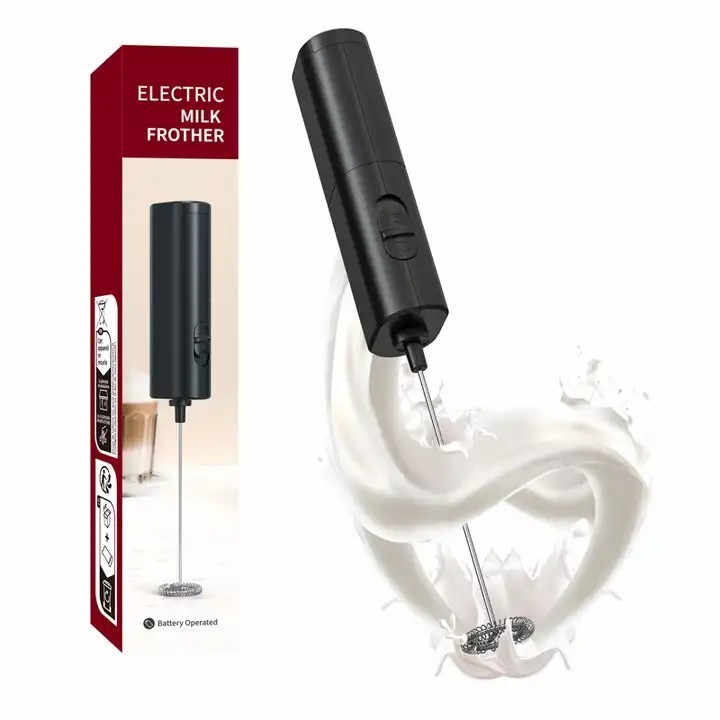 Battery Operated Electric Milk Frother Electric Mixer Coffee Whisk Handheld Drink Stirrer Mixing Wand