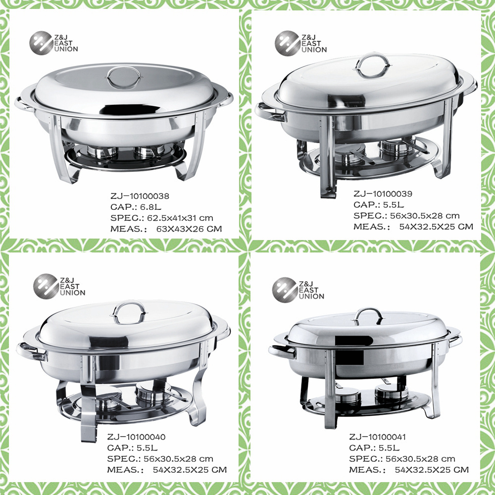 Guangzhou Top Supplier Reasonable Price 5.5L Stainless Steel Oval Chafing Dish