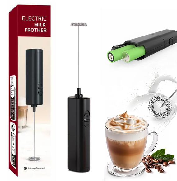 Battery Operated Electric Milk Frother Electric Mixer Coffee Whisk Handheld Drink Stirrer Mixing Wand