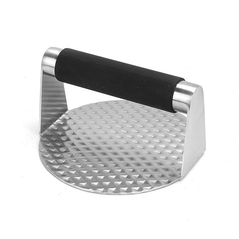 2023 New Design Round Shape Stainless Steel Hamburger Press Burger Smasher With Nonslip Handle