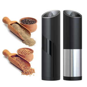 Electric Salt and Pepper Grinder Mill with Safety & Gravity Switch, Battery Powered with LED Light