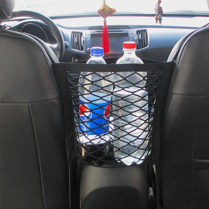 Dog Car Net Barrier Pet Barrier with Auto Safety Mesh Organizer Baby Stretchable Storage Bag for Driving Safely with Pets