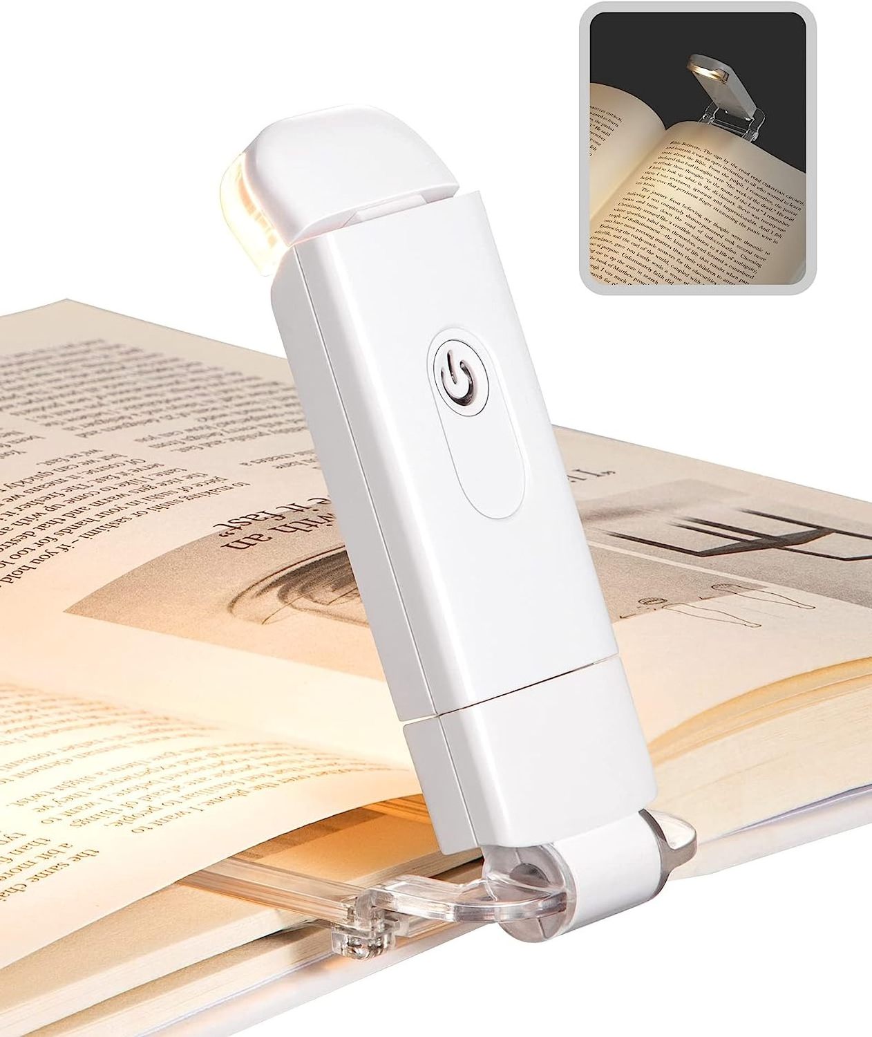 USB Rechargeable Book Light LED Clip on Portable Bookmark Light Eye Protection Kid Read Lamp for Reading in Bed