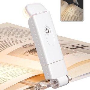 USB Rechargeable Book Light LED Clip on Portable Bookmark Light Eye Protection Kid Read Lamp for Reading in Bed