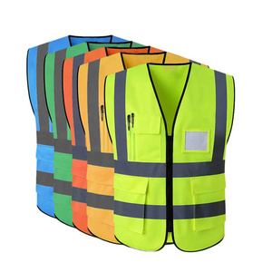 Hi Vis Reflective Safety Vest with Pockets and Zipper for Men and Women