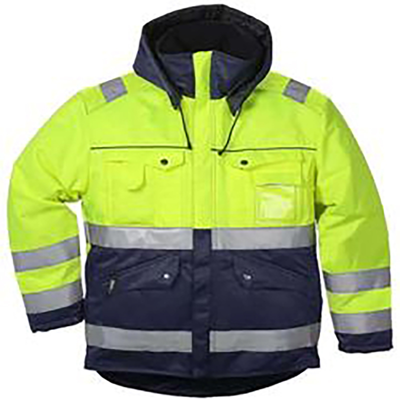 worker warmer reflective jacket with big pockets safety clothes