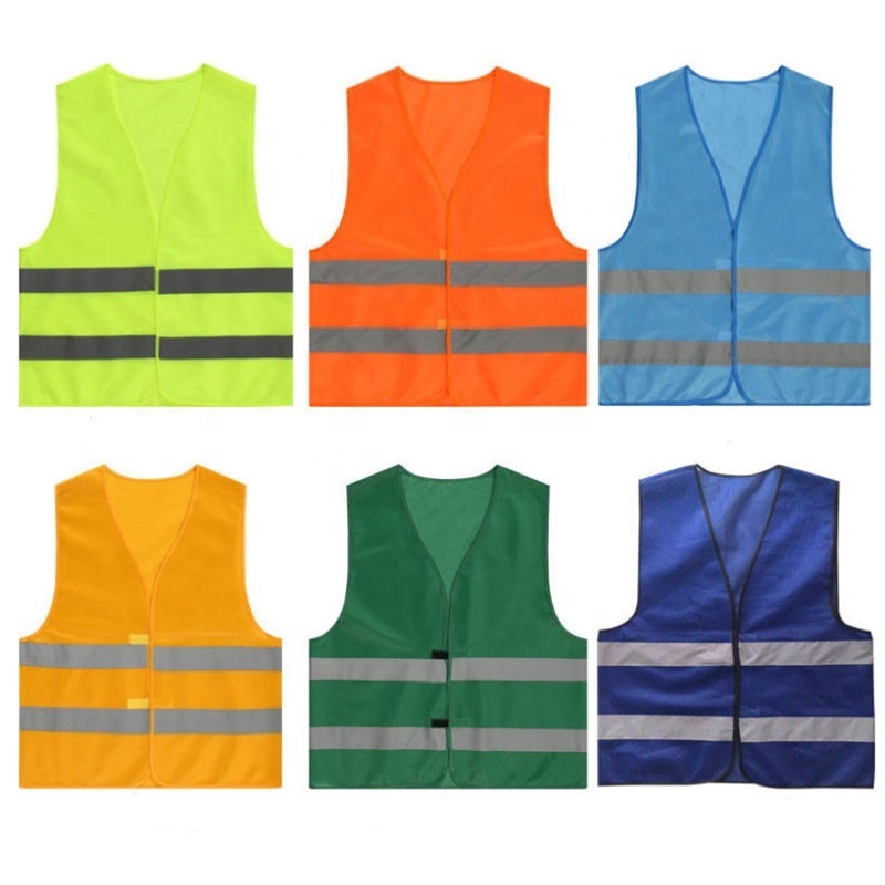 Cheap Polyester Traffic Work Security jacket Hi Vis Reflective Safety Vest clothing with custom logo