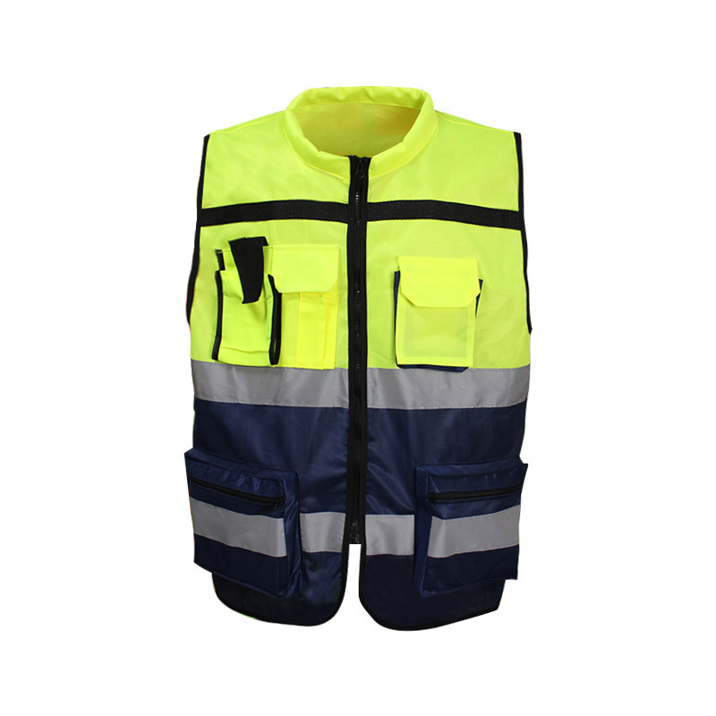 Night inspection reflective vest two-color safety clothing traffic road administration reflective vest