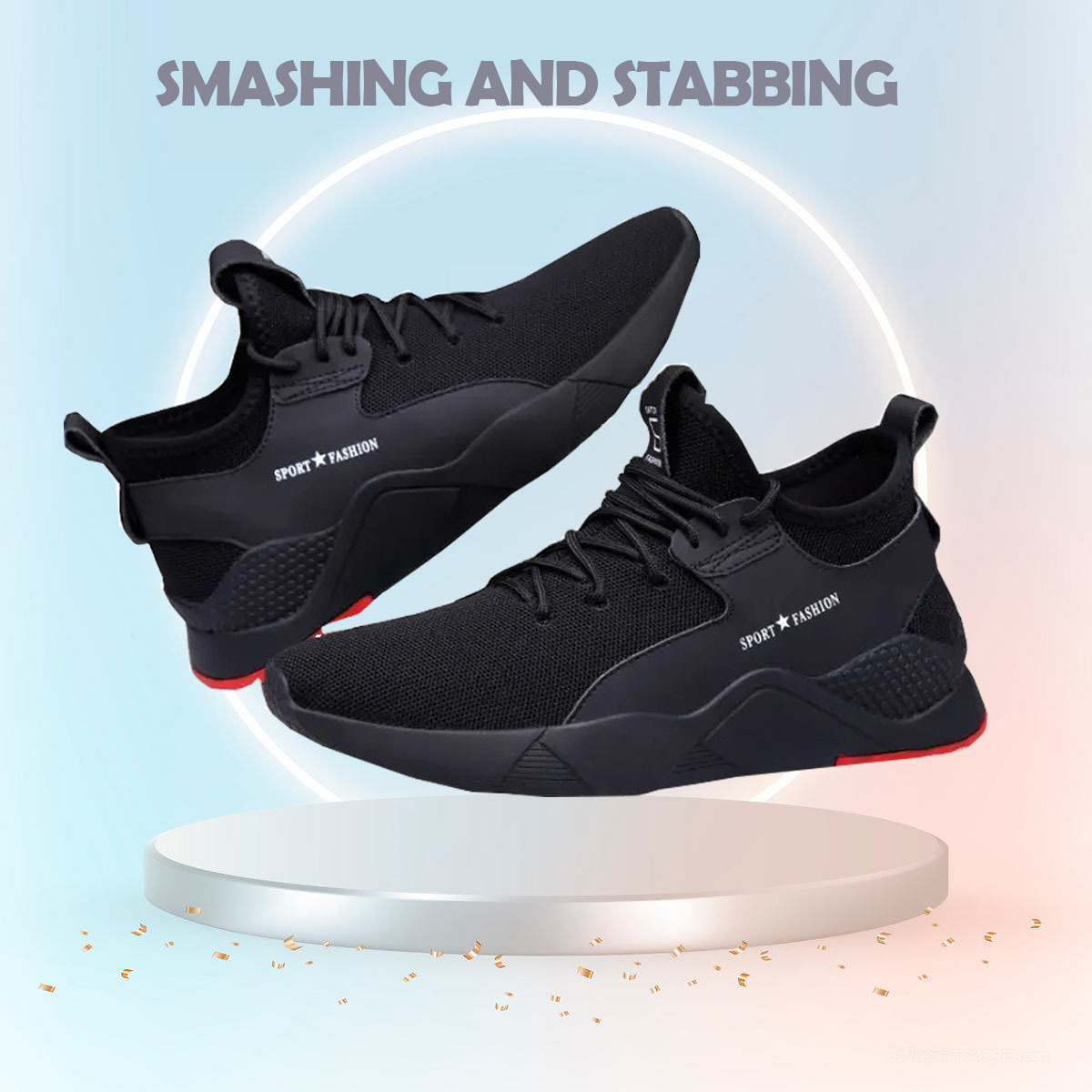 Fashion odm oem classic trainers breathable mesh sport walking slip on black air knitted running casual shoes men sneakers