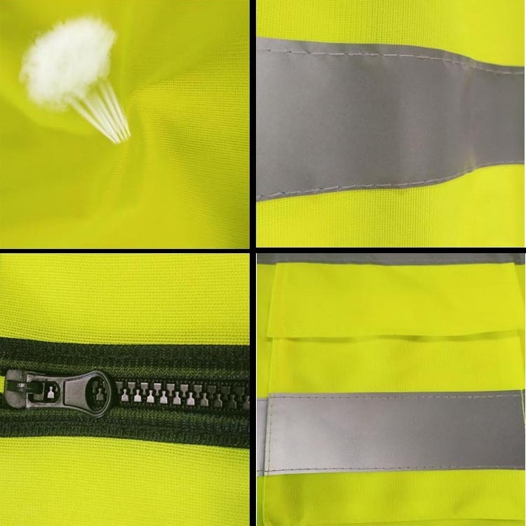 Hot sell Security Construction traffic High Visibility Hi Vis jacket Work Safety Reflective Clothing Vest