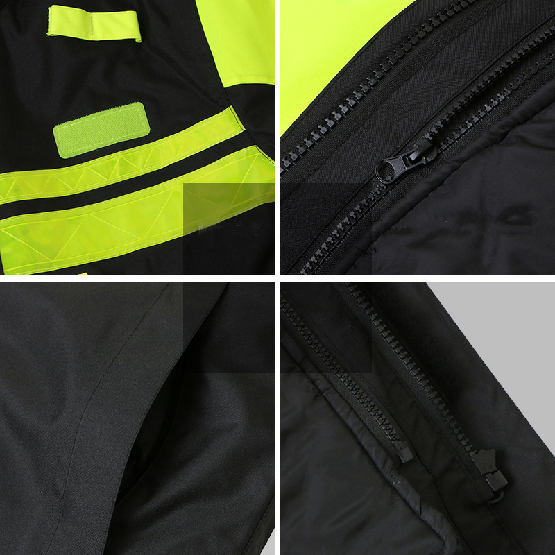 worker warmer reflective jacket with big pockets safety clothes