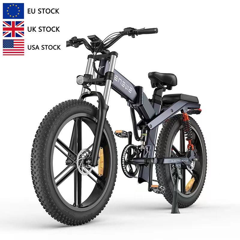 Engwe X26 US WAREHOUSE mtb 26 inch spoked wheels fat tire electric mountain bicycle 1000W off road electric bike