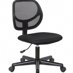 Low Price Medium Back Wide Armless Office Chair  Without Arm Rest