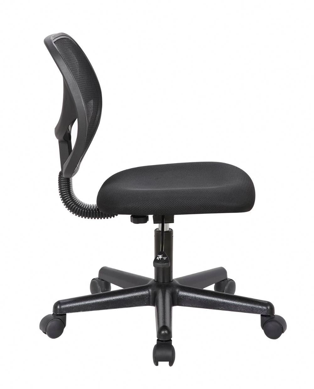 Low Price Medium Back Wide Armless Office Chair  Without Arm Rest