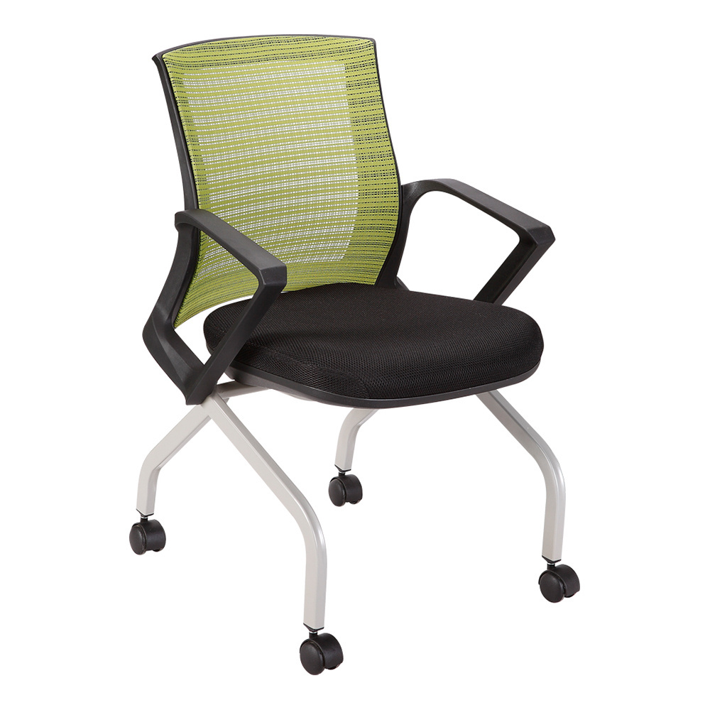 Kabel Lowest Price Mesh Conference Collect Guest Stackable Chair With Wheel