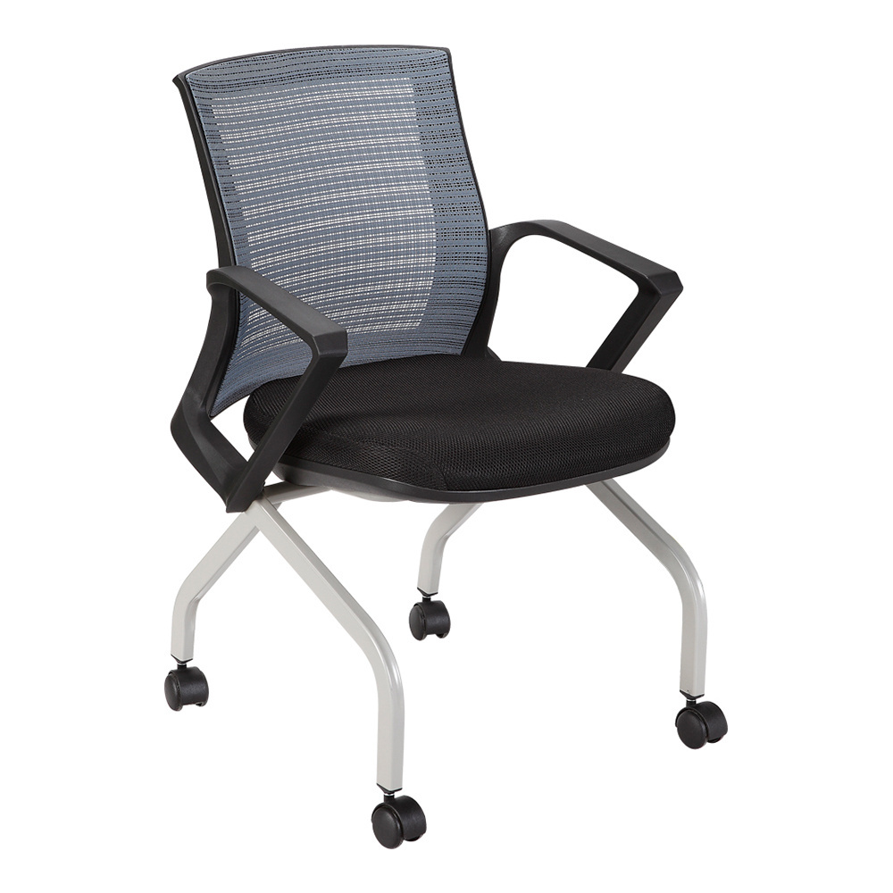 Kabel Lowest Price Mesh Conference Collect Guest Stackable Chair With Wheel