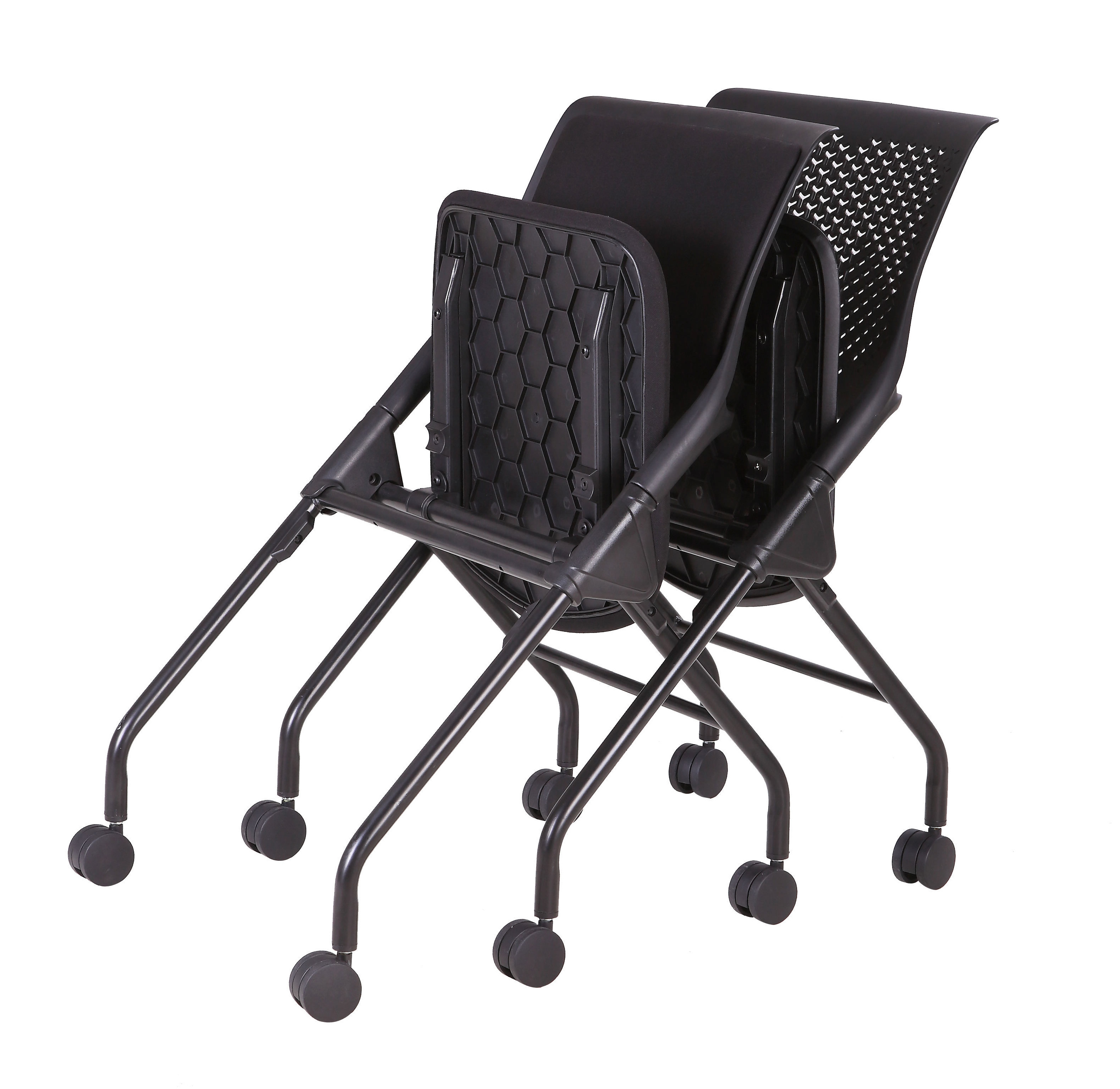 Kabel High Quality Armless Office Mesh Folding Training Chair With Wheels