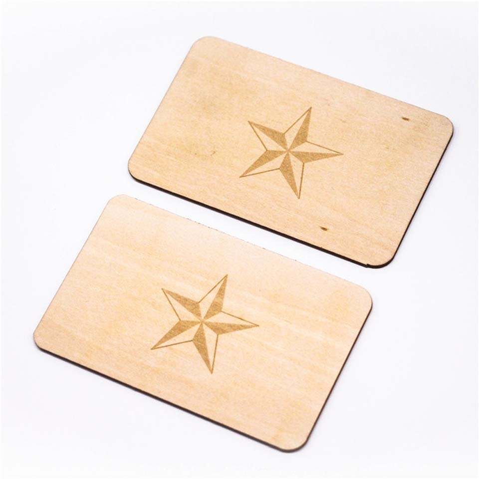 Programmable  Wood Business Cards Rfid ISO14443A Smart Tag213/216 Nfc Wooden Hotel Key Card Nfc Business Bamboo Card