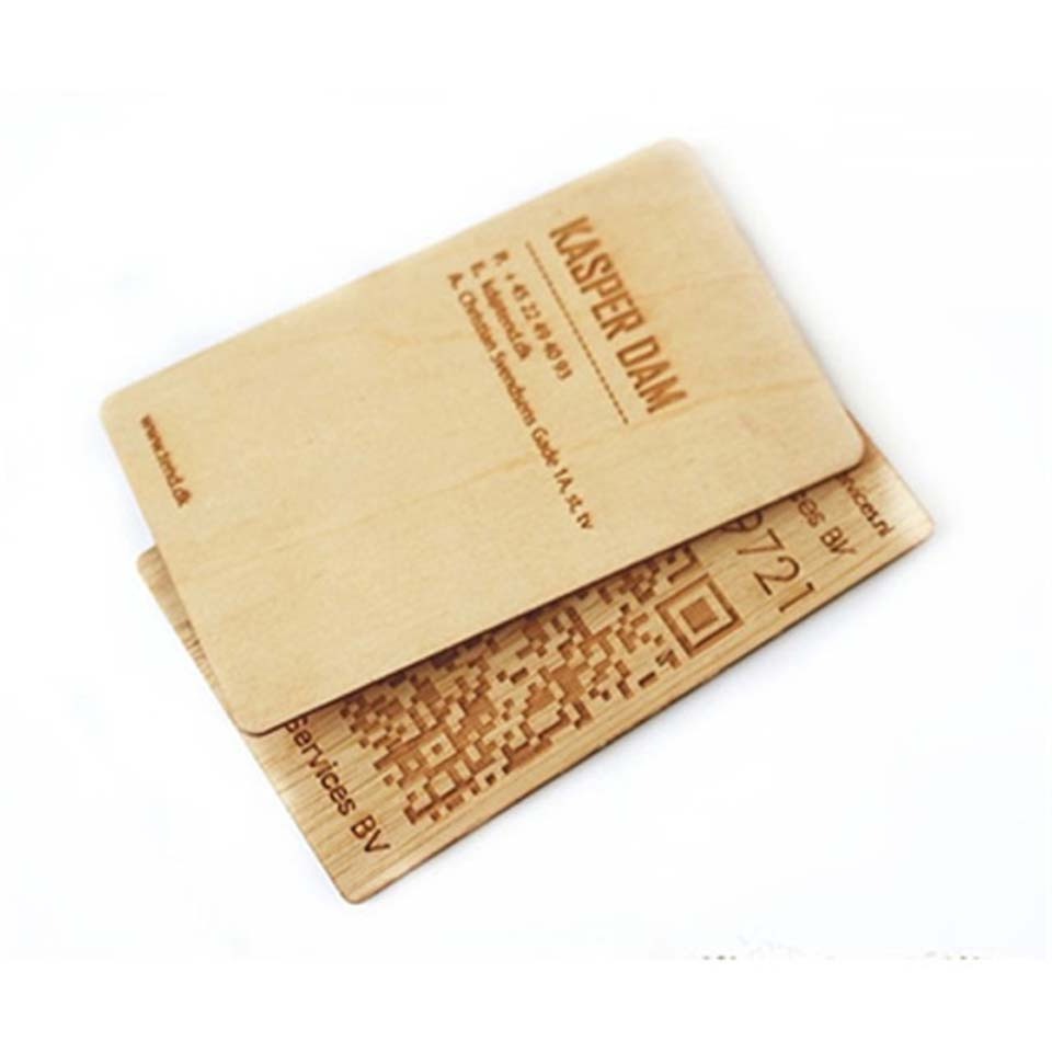 Programmable  Wood Business Cards Rfid ISO14443A Smart Tag213/216 Nfc Wooden Hotel Key Card Nfc Business Bamboo Card