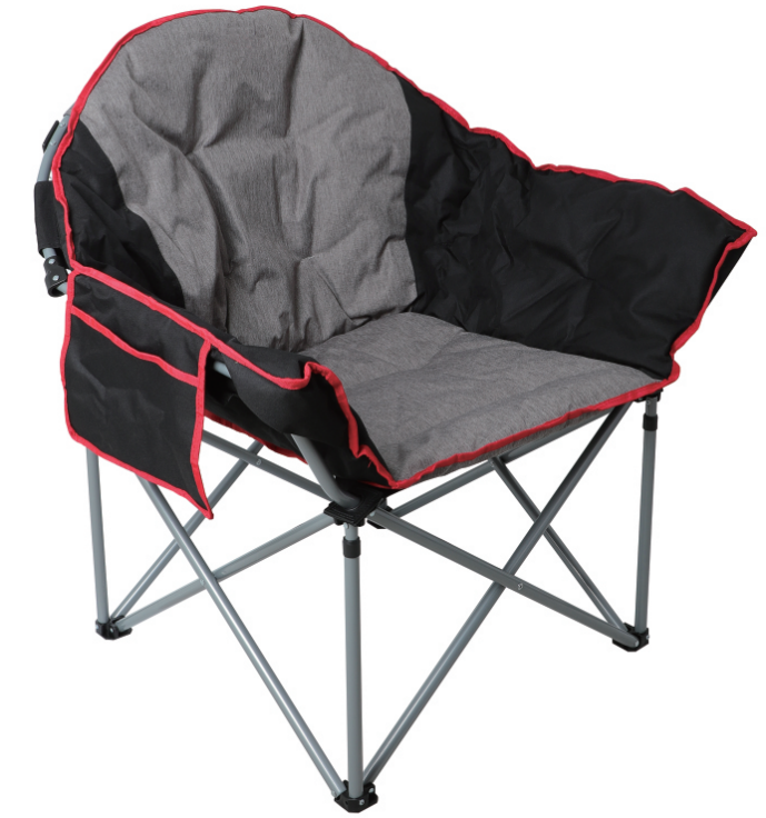 Extra Large Moon Saucer Camping Chair Folding Padded Seat Backrest Portable Sofa Chair with Magazine Bag Round Moon Chair Modern