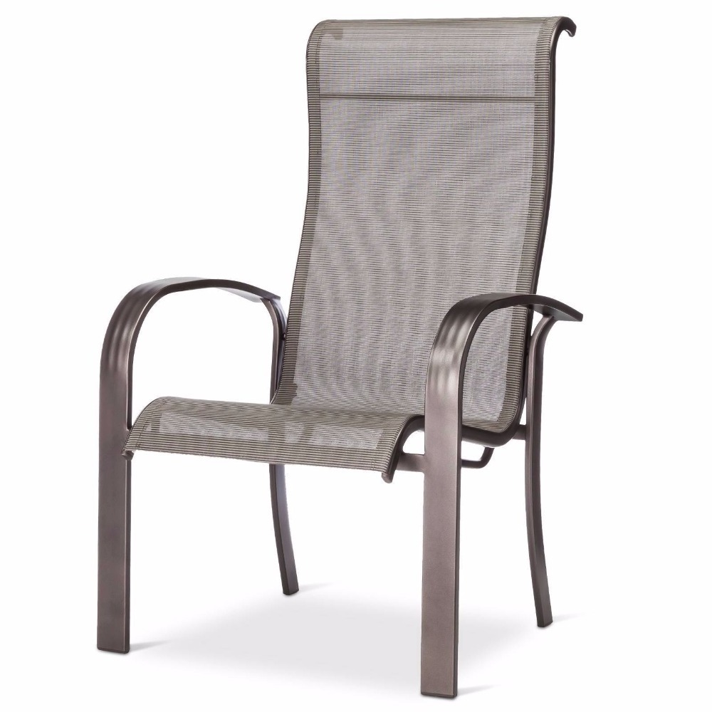 Outdoor Stackable Sling Back Chair Patio Dining Chairs