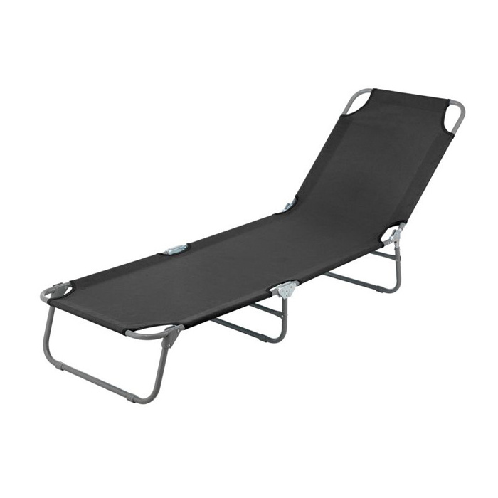 Outdoor Beach Sun Lounger Chaise Lounge 3-Position Adjustable Chair Folding Patio Recliner