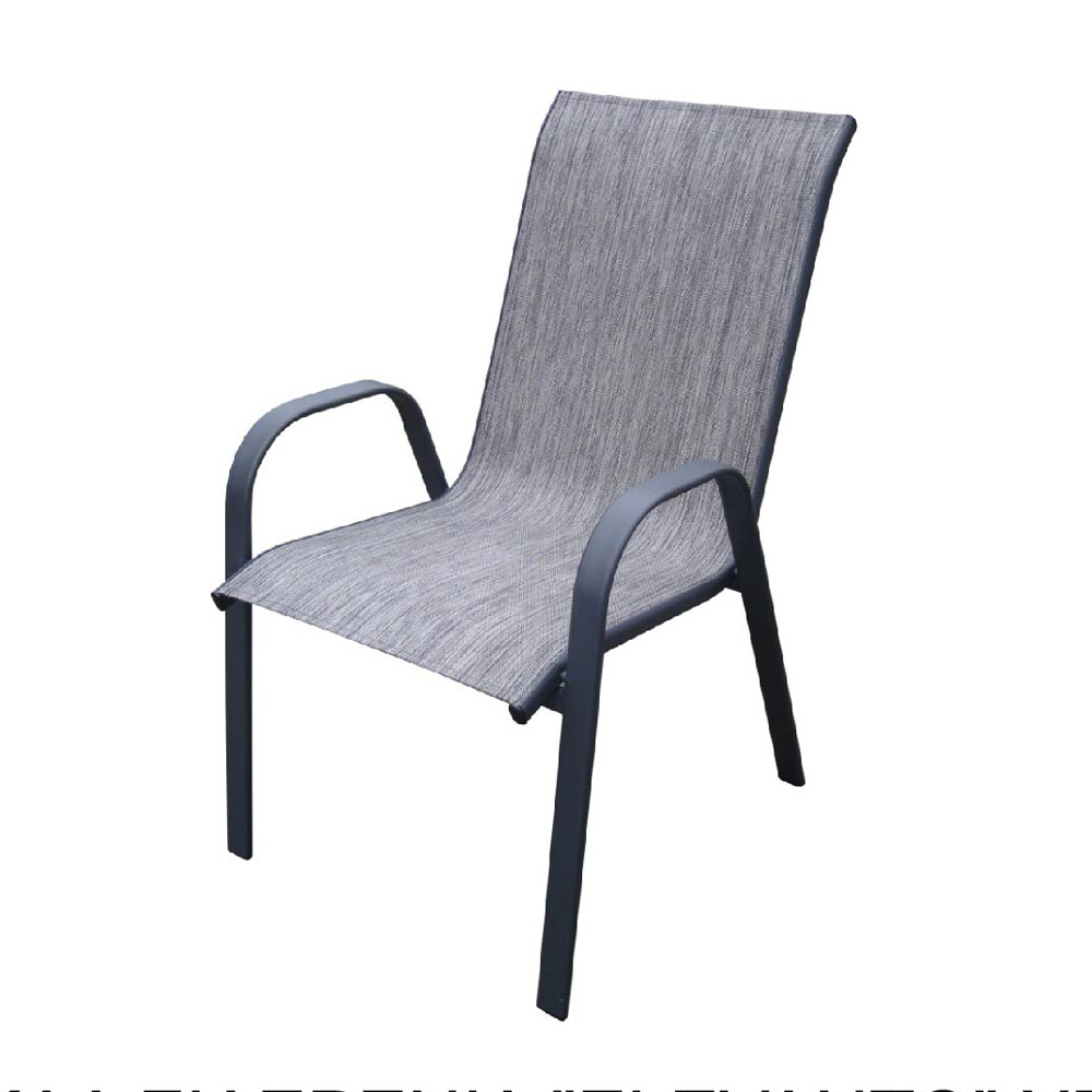 Outdoor Stackable Sling Back Chair Patio Dining Chairs