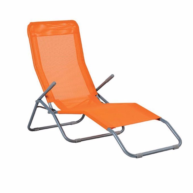 Modern Metal Aluminum Foldable Beach Sunbed Antique Chaise Lounge Chair