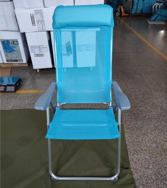 Tall Folding Beach Chair Lightweight Portable Sand Chair for Adults Heavy Duty 300 LBS with Cup Holders Foldable High Camping