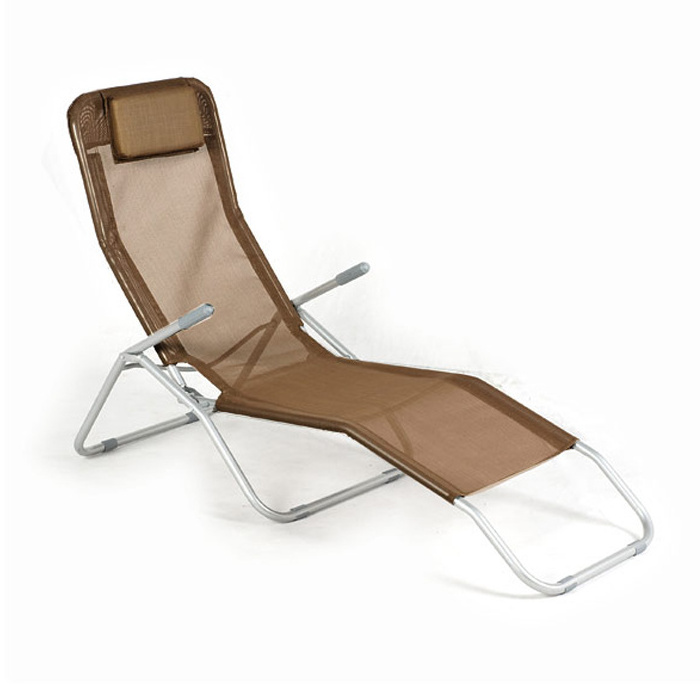 Modern Metal Aluminum Foldable Beach Sunbed Antique Chaise Lounge Chair