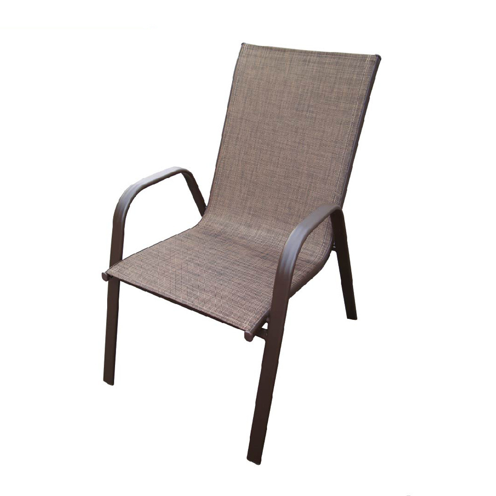 Outdoor Stackable Sling Back Chair Patio Dining Chairs