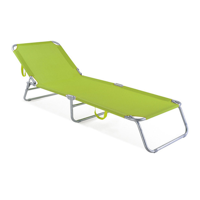 Outdoor Beach Sun Lounger Chaise Lounge 3-Position Adjustable Chair Folding Patio Recliner