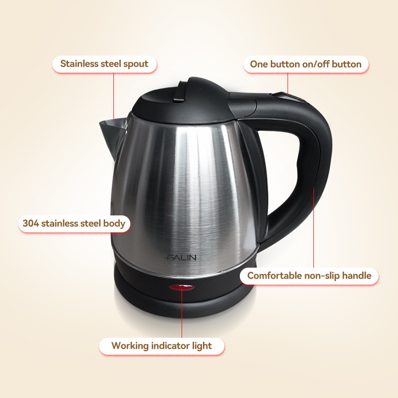 FALIN Electric kettle 304 stainless steel 1.2L Automatic hotel household FL-3201