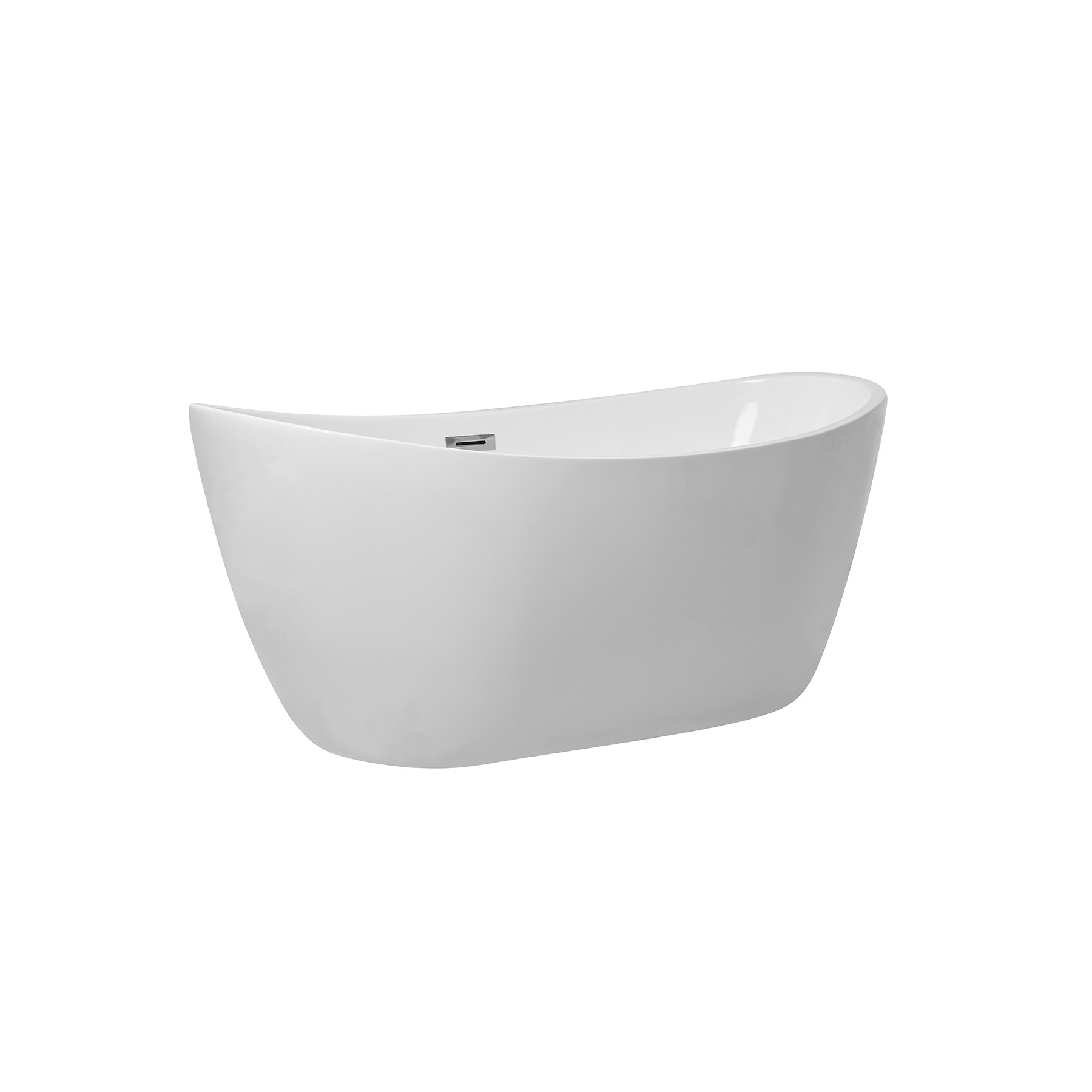 New Arrivals 58 Inch White Stand Alone Bath Tubs Solid Surface Used Freestanding Bathtubs for sale