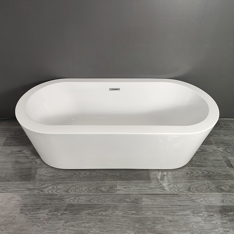 Most Popular Suitable for Bathroom Indoor Round Oval Shaped Acrylic Deep Round Bowl Freestanding Bathtub