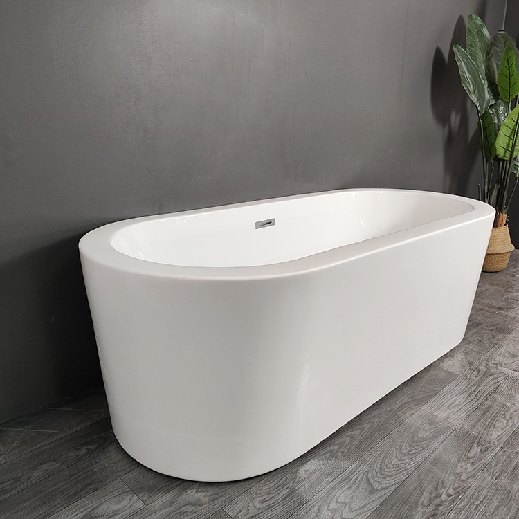 Most Popular Suitable for Bathroom Indoor Round Oval Shaped Acrylic Deep Round Bowl Freestanding Bathtub