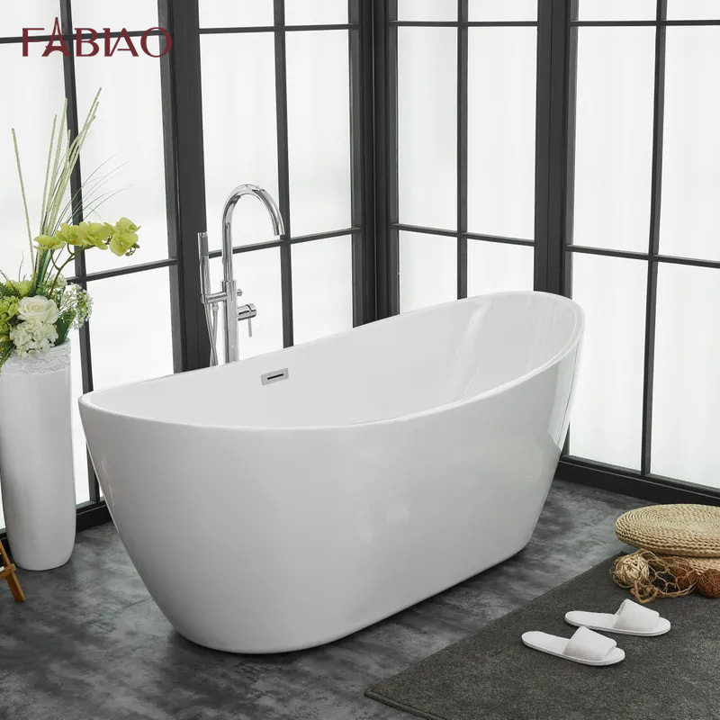 Bathtub Luxury Light weight 2 Skirted hydro massage Freestanding Acrylic Soaking Freestanding bathtub for Disable