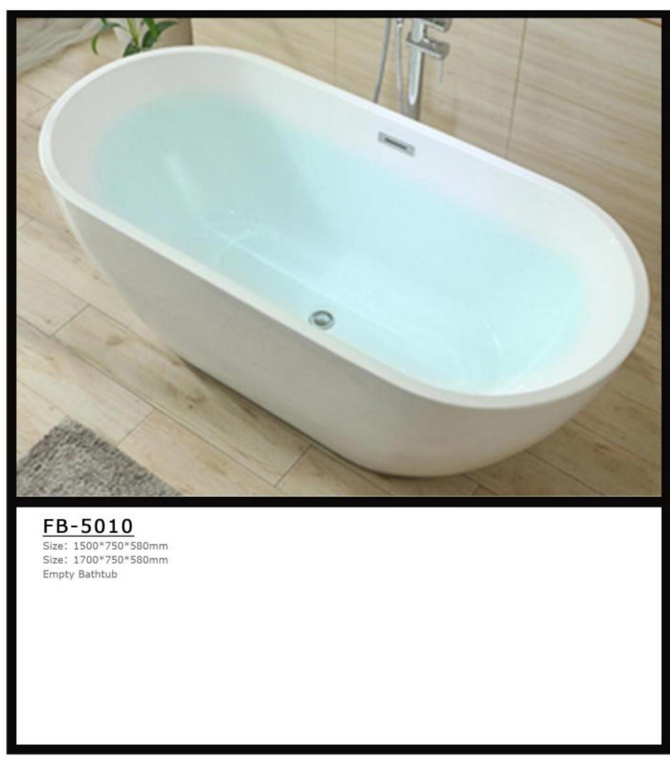 Rectangular baignoire Freestanding Large White Fiberglass Acrylic whirlpool bathroom Bathtubs