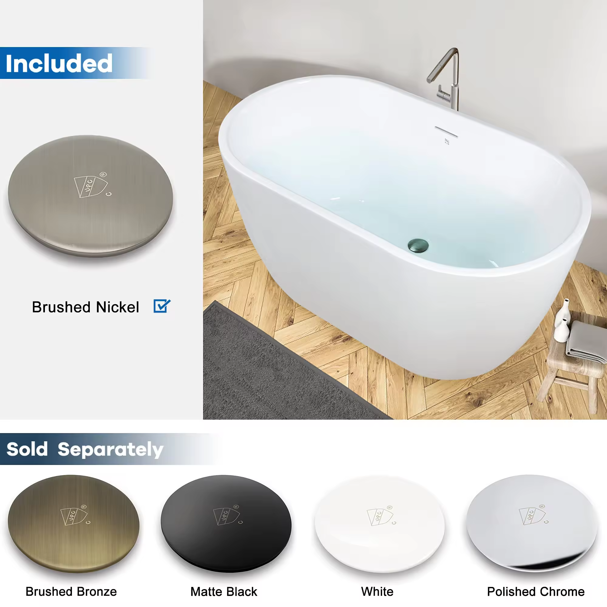 Postmodern style High quality free standing bathroom bathtub for hotel soaking bathtub acrylic tubs with smart toilet