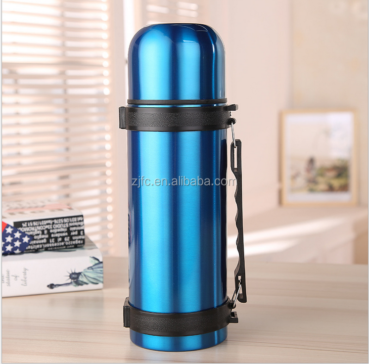 blue pearlized painting water bottle 201 1 liter stainless steel vacuum water bottle for travel